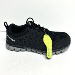 Reebok Womens Sublite Cushion Work Sneaker Black Size 8Wide